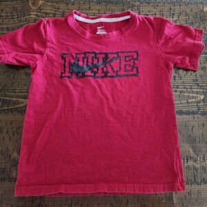 Nike Boy's Red & Black Graphic T-Shirt